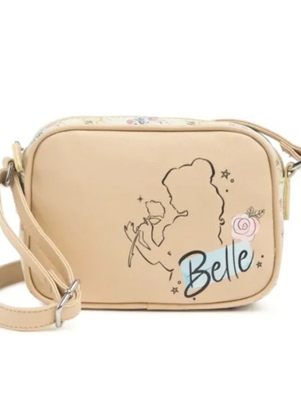 danielle nicole disney belle beauty and the beast crossbody bag with keychain